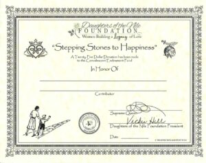 (A.) SQ Kathy Rafter - In HONOR of - Stepping Stones to Happiness (9 X 7)