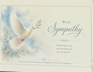 New With Sympathy card with envelope (Set of 10 Cards)