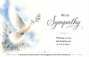 New With Sympathy card with envelope (Set of 10 Cards)